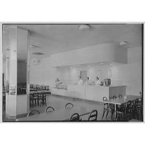   Bronx, New York. Cafeteria soda fountain with figures