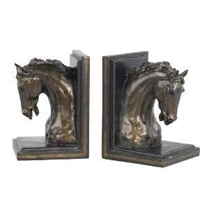  Antique Bronze Horse Bookends