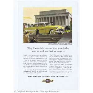   1953 Chevrolet Bel Air Sport Coupe Yellow Vintage Ad 
