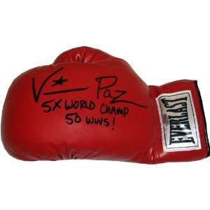 Vinny Pazienza Autographed Boxing Glove with 5x World Champ and 50 