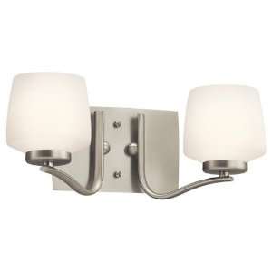  Kichler Lighting 45329NI 2 Light Bathroom Vanity Brushed 