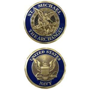   Navy St. Michael Challenge Coin   Ships in 24 hours 