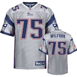 Vince Wilfork Jersey Reebok Authentic Silver #75 New England Patriots 