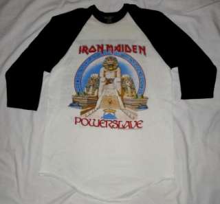 Authentic Vintage Iron Maiden Powerslave Concert TShirt 1984 Tour (Lg 