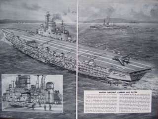   British Aircraft Carrier Ship Superstructure Cutaway Pictoral  