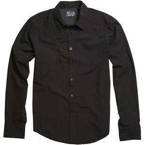  Fox Racing Viking Long Sleeve Woven Shirt   Medium/Black 