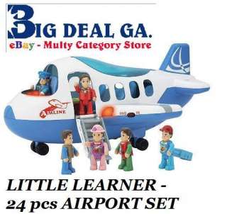 NIB   LITTLE LEARNER AIRPORT 24 pcs PLAYSET   ENG/ESP  