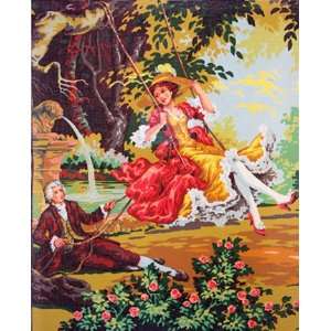  THE SWING BY FRAGONARD CLOSE UP NEEDLEPOINT CANVAS Arts 
