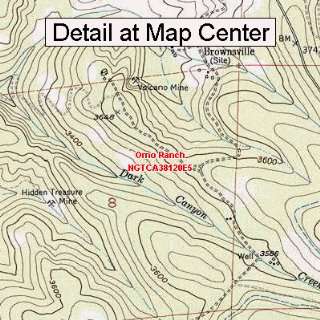   Topographic Quadrangle Map   Omo Ranch, California (Folded/Waterproof