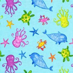  Sea Animals quilt fabric by Timeless Treasures C7289 Arts 
