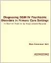 Diagnosing Dsm iv Psychiatric Disorders In Primary Care Settings 