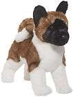   plush 12 long AKITA stuffed animal dog brown white spitz breed