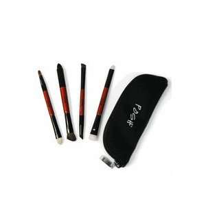    Posh 4 Piece Mini Eye Kit 8 Brushes in Total with Zip Purse Beauty