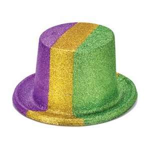  Mardi Gras Glitter Top Hat 