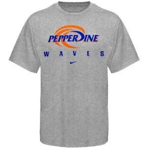  Nike Pepperdine Waves Ash Basic Logo T shirt Sports 