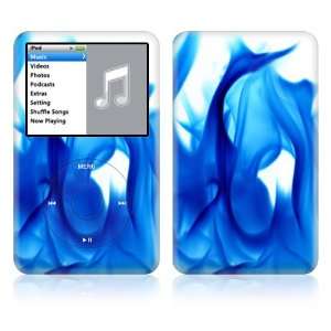 Apple iPod Classic Decal Vinyl Sticker Skin   Blue Flame