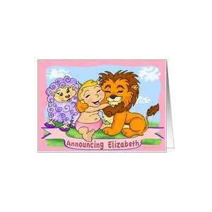  Announcing Elizabeth   Baby Girl Card Health & Personal 