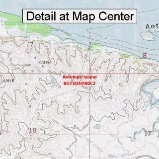  USGS Topographic Quadrangle Map   Antelope Island, South 