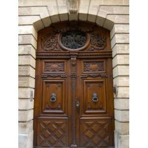  Ornately Carved Wooden Doors, Avignon, Provence, France 