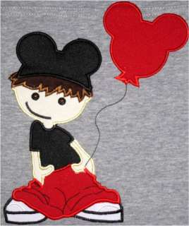 Adorable applique tee, perfect for Disney, school or any old day