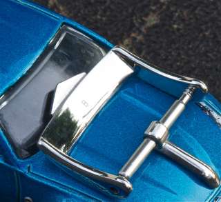 Heuer buckle 18mm steel Heuer vintage type fits bands w/ colored edges 