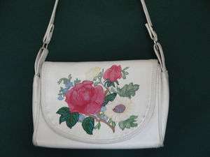 Lovely Red Rose Vintage Florida Keys Handbags Purse  
