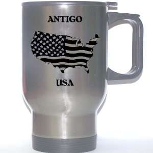 US Flag   Antigo, Wisconsin (WI) Stainless Steel Mug 