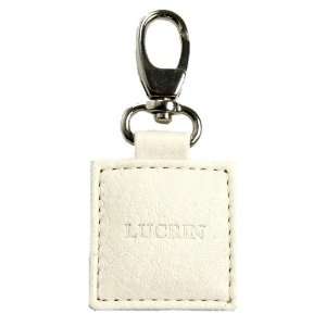 Lucrin   Square key ring with spring hook   granulated cow leather
