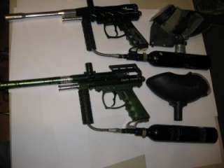 Spyder Paint ball gun lot Victor and Victor II w/ 2 tanks and 2 