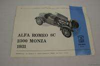 Pocher Alfa Romeo 8C 2300 Monza 1931 Model Car Kit 1/8 scale In 