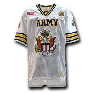 NEW USA ARMY EAGLE WHITE Military Football Jersey SIZE 