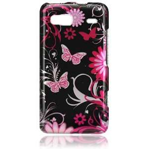  HTC T Mobile G2 Graphic Case   Pink Butterfly Cell Phones 