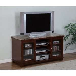    Media Console with Glass & Speaker Cloth Options