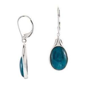  Blue Apatite Sterling Silver Earrings Italy Jewelry