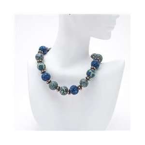 Cassidy Collection Retired Large Bead Necklace with Sterling Silver