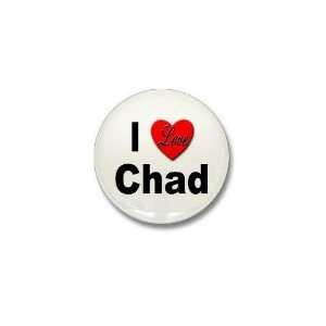  I Love Chad Africa Mini Button by  Patio, Lawn 