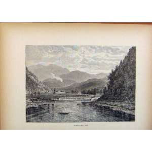  Picturesque America Nanticoke Dam Wood Engraving