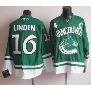  St. Pattys Day Trevor Linden Jersey Vancouver Canucks #16 