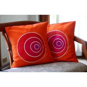   cotton cushion covers, Pop Art Bulls Eye (pair)