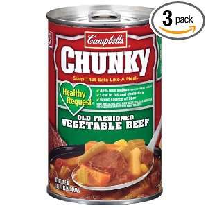 CHUNKY VEGETABLE BEEF SOUP 18.8oz 3pack  Grocery & Gourmet 