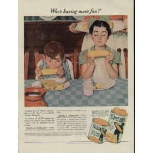  by Norman Rockwell. 1940 Green Giant Brand Niblets Corn Ad, A3663A