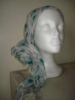 peacock scarf long scarf with fringe new more colors  
