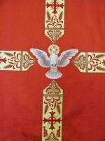   CHASUBLE & STOLE 4pc DOVE Roman Priest Vestments Catholic Clergy