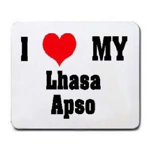  I Love/Heart Lhasa Apso Mousepad
