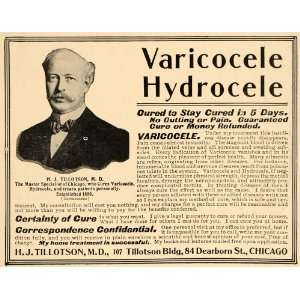   Tillotson Varicocele Cure   Original Print Ad