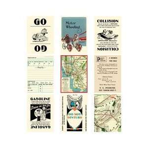  Road Map Wild Cards Die Cuts 2 1/2 Inch by 3 1/2 Inch 9 