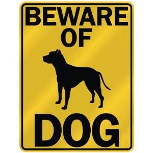BEWARE OF  AMERICAN PIT BULL TERRIER  PARKING SIGN DOG