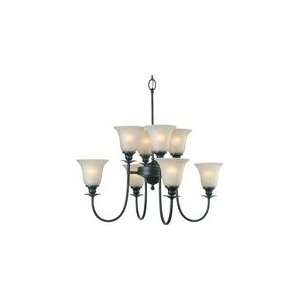   Bronze 8 Light Energy Star Chandeliers   Valhalla