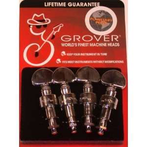  Grover, 119C, Set of 4 Geared Banjo Pegs Machines Musical 