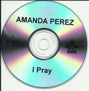 AMANDA PEREZ I pray RARE TST PRESS PROMO DJ CD single  